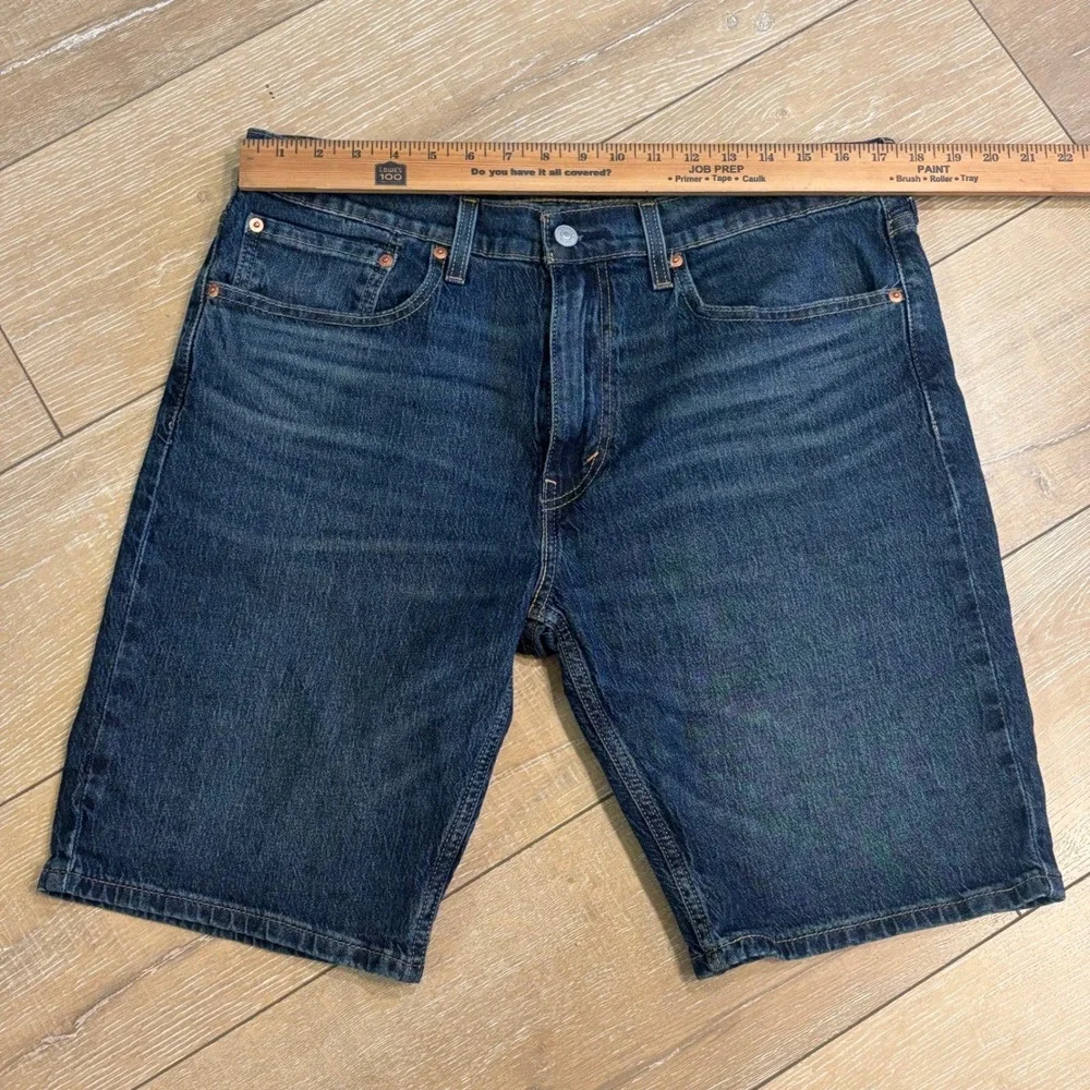 Levis 405 Standard Fit Denim Shorts Mens 34 Dark Wash Jean Shorts